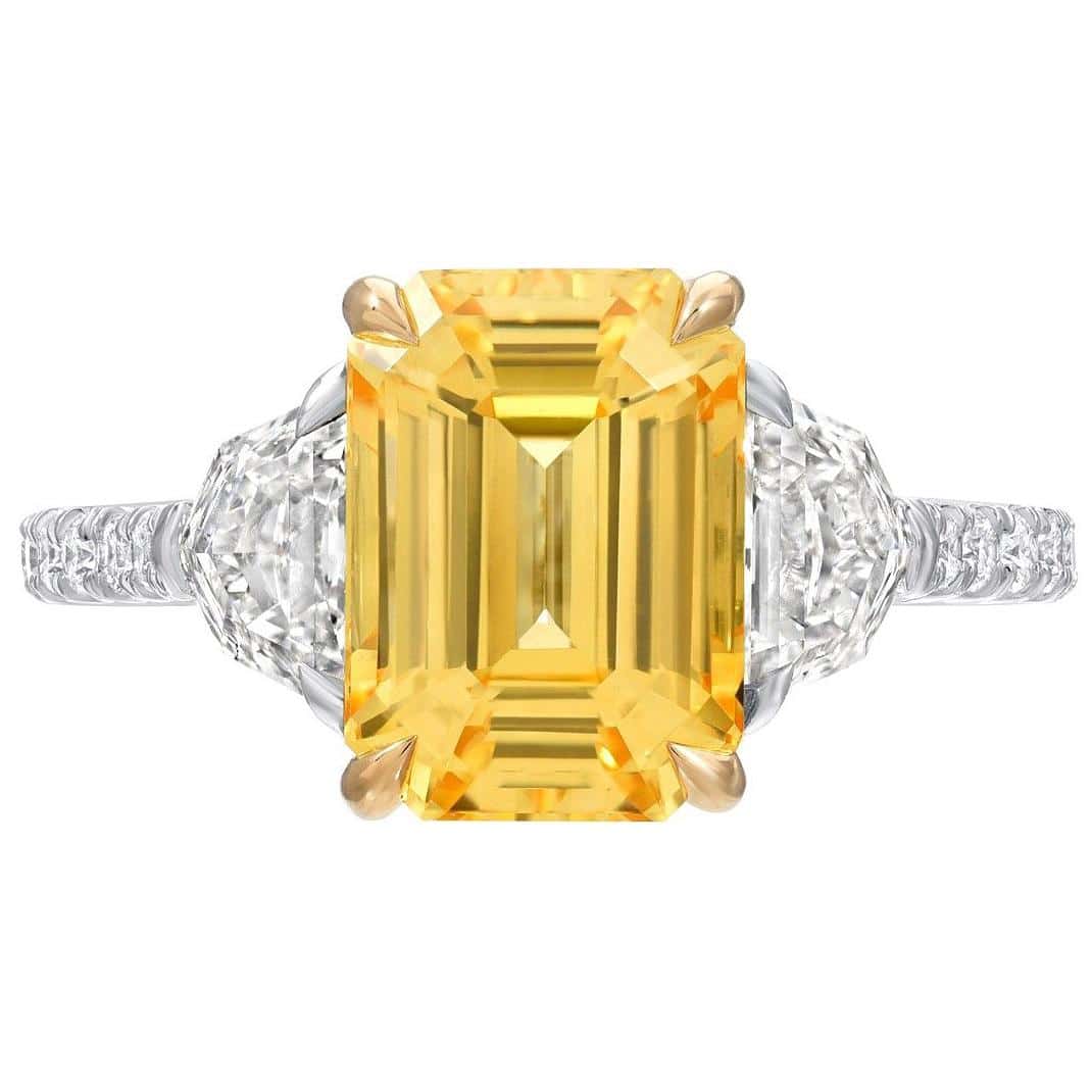 golden sapphire ring
