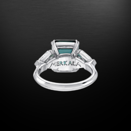Natural Unheated Blue Sapphire Diamond Platinum Ring
